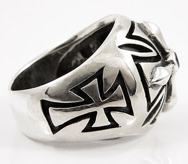 Перстень серебряный мужской "Большой крест" из серебра 929 пробы